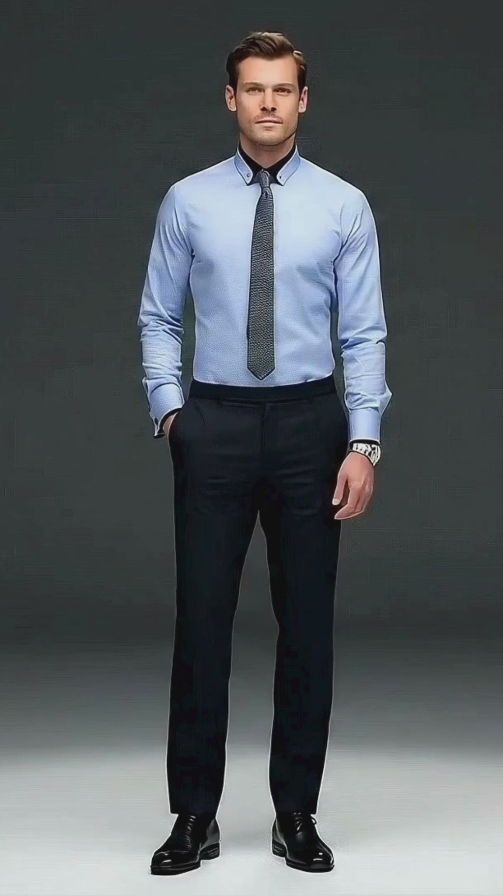 Robert | Camisa clásica de manga larga de algodón