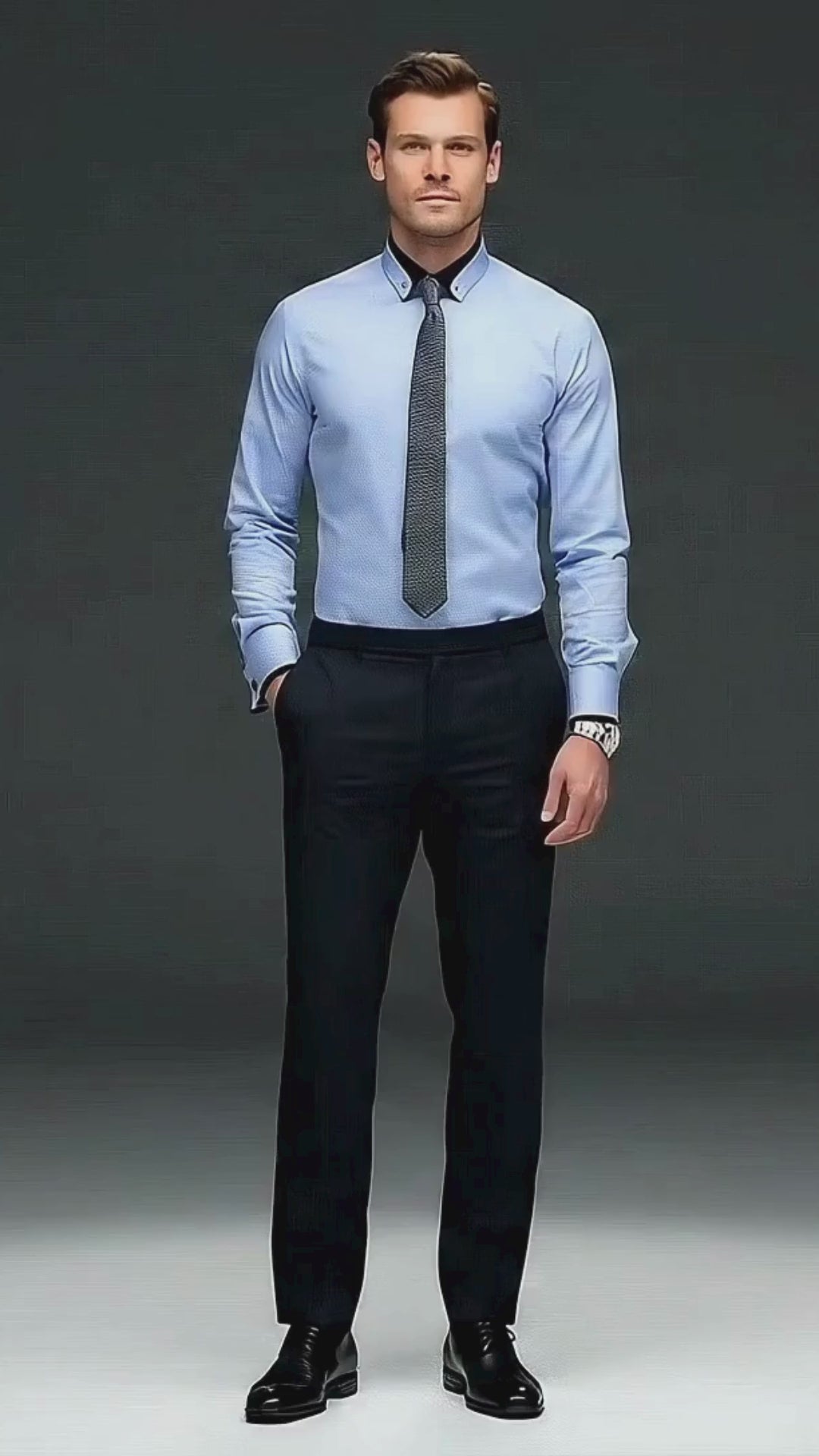 Robert | Camisa clásica de manga larga de algodón